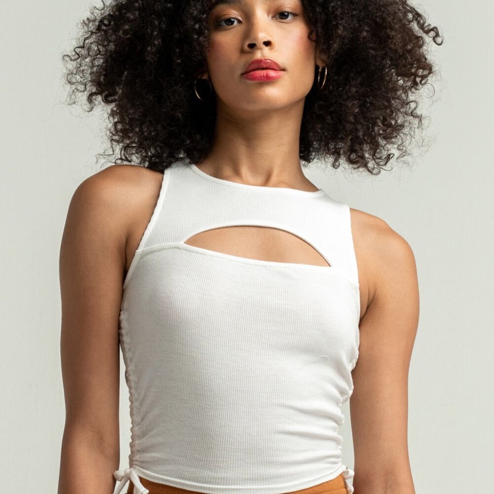 Sky and Sparrow cutout tank